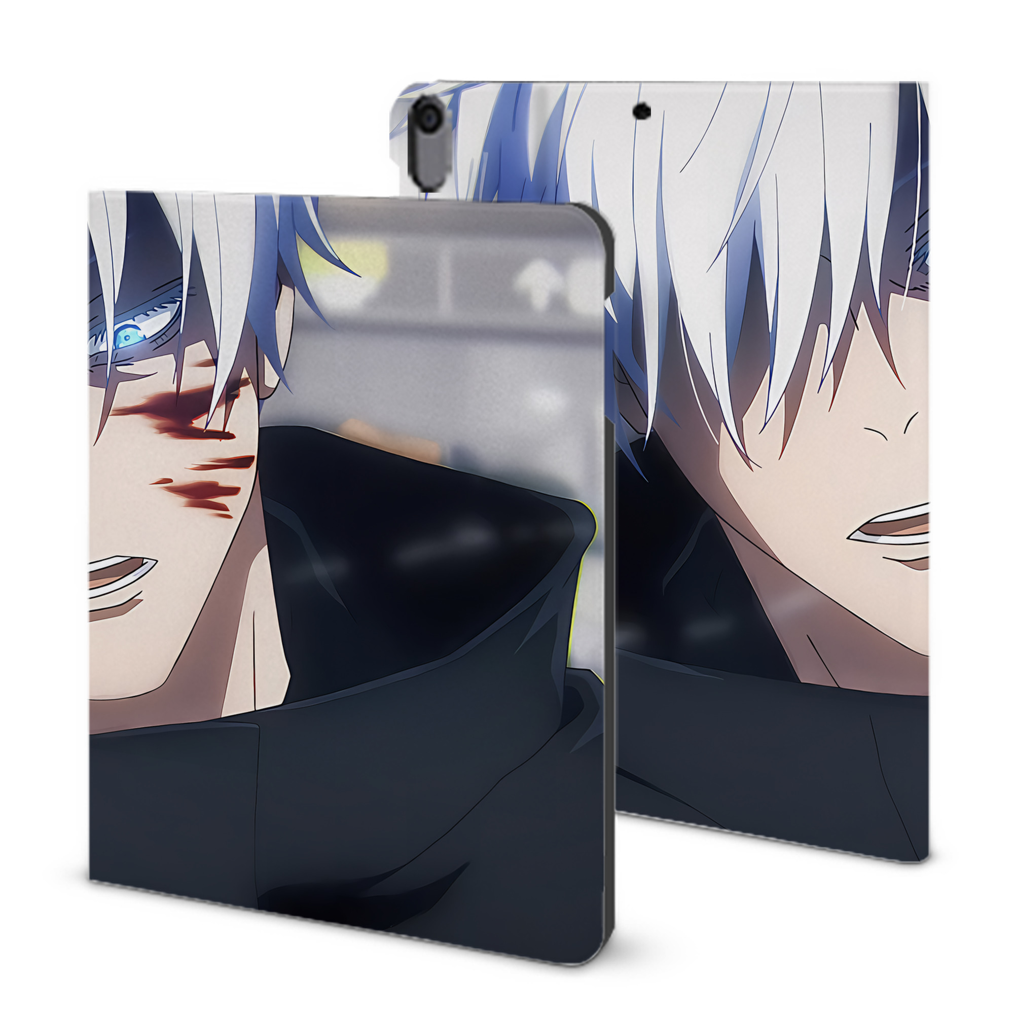 （画像用） 呪術廻戦 Jujutsu Kaisen IPad ケース ブック型 PUレザー TPU 耐衝撃 軽量 薄型 ペン収納なし 全面保護 IPad 各モデル対応